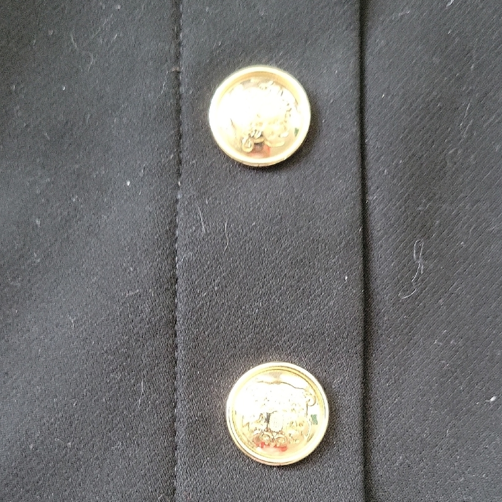 Zara Black High-Waist Sailor Shorts with Gold Buttons - Picture 6 of 6